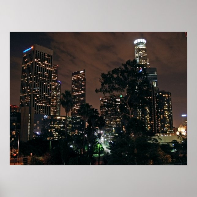 Affiche Los Angeles Skyline par nuit (Devant)