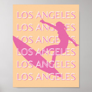 Affiche Los Angeles Travel Art, Californie, Amateurs de pl