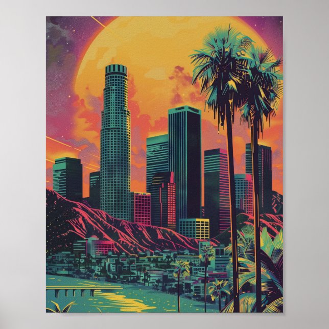 Affiche Los Angeles Vintage (Devant)