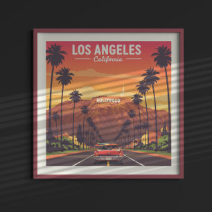 Affiche Los Angeles vintage Californie