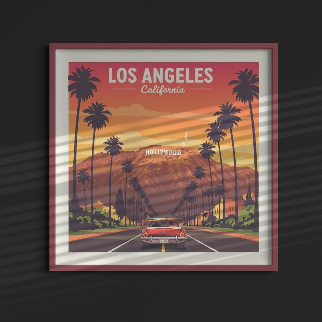 Affiche Los Angeles vintage Californie (Créateur téléchargé)