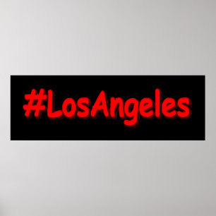 Affiche "#LosAngeles" Joli design. Commandez dès maintenan