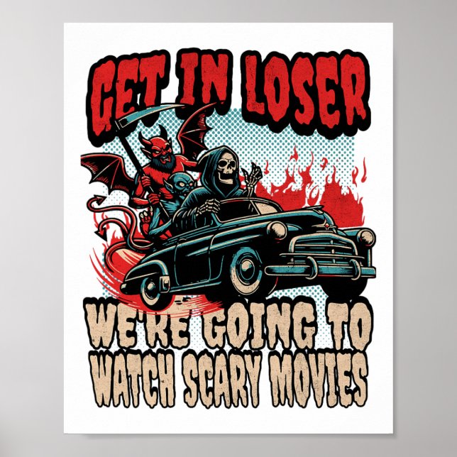 Affiche Loser on regarde des films d'horreur Halloween (Devant)