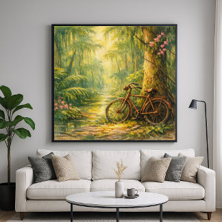 Affiche Lost Bike - Pastel Impressionism Painting Style