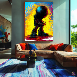 Affiche Lost in the Abyss - Surreal Expressionist Art