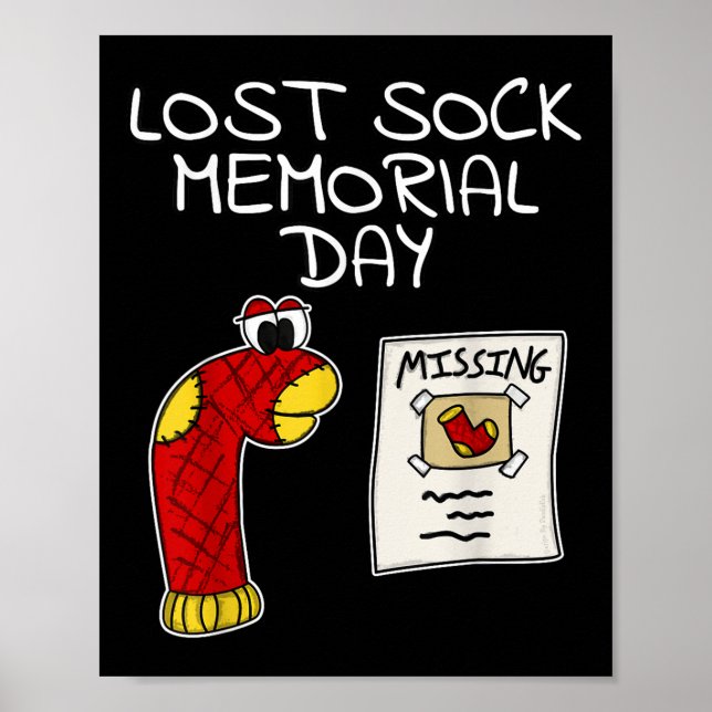 Affiche Lost Sock Memorial Day Funny (Devant)