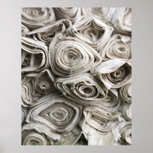 Affiche Lot textile blanc
