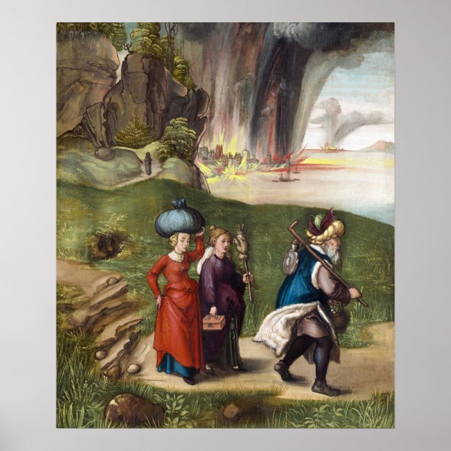 Affiche Lot's Escape - Albrecht Durer - c1496 (Devant)