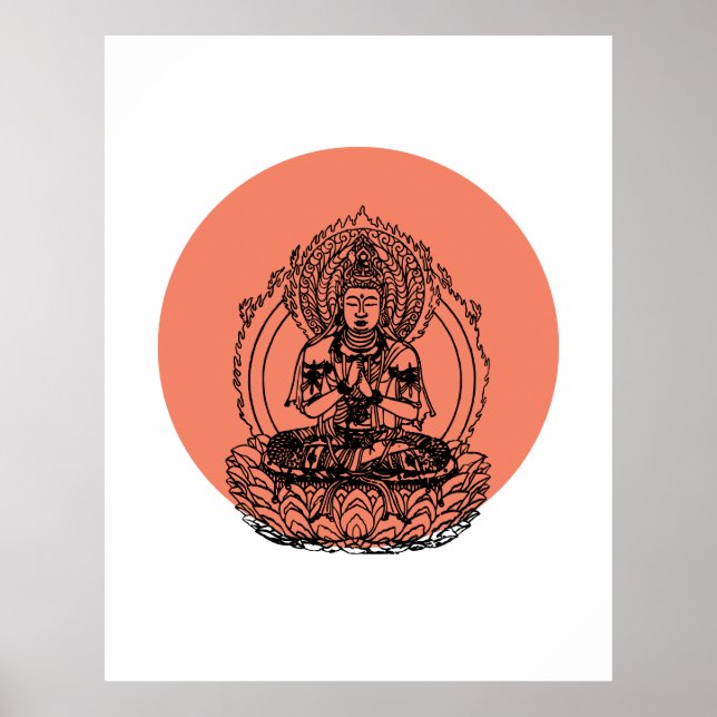 Affiche Lotus Buddha (Devant)