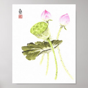 Affiche Lotus de l'aube silencieuse