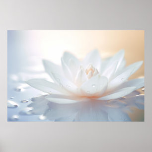 Affiche Lotus Fleur Pétale Nature Serene Calme