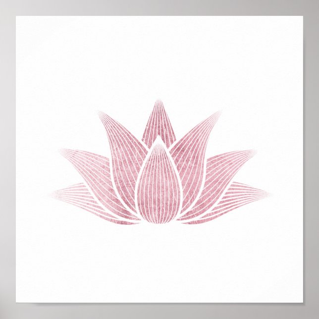 Affiche Lotus Flower Yoga Namaste Wellness Méditation (Devant)
