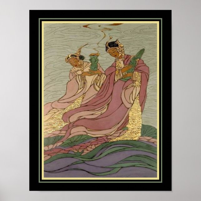 Affiche "Lotus Goddesses" vers 1931 par Bertha Lum (Devant)