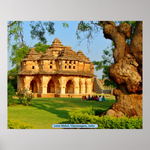Affiche Lotus Mahal, Vijayanagara, Inde