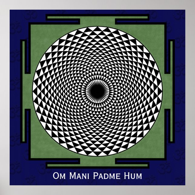 Affiche Lotus méditation dharma roue (Devant)