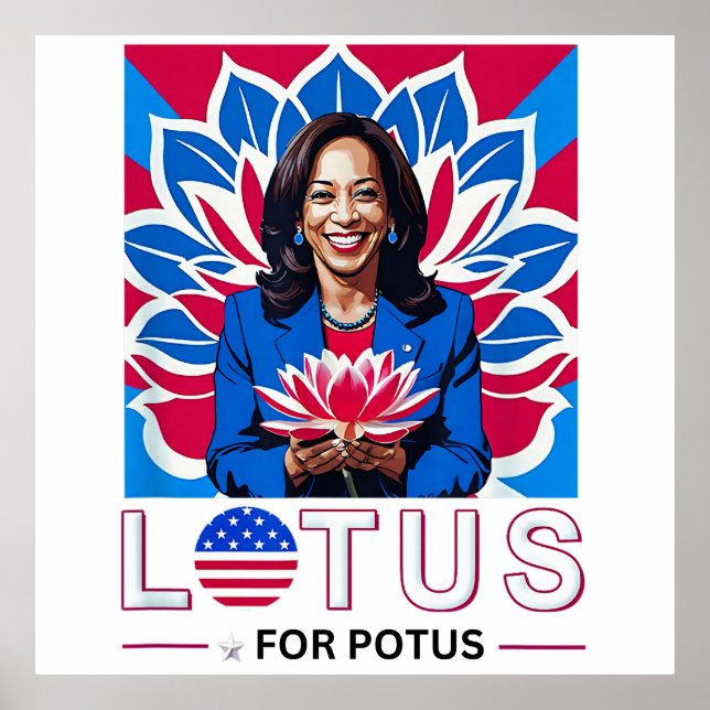 Affiche Lotus pour la campagne présidentielle de Potus Kam (Devant)