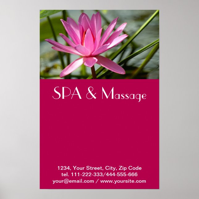 Affiche Lotus rose (Devant)