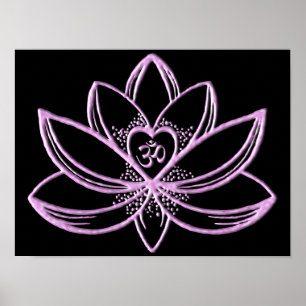Affiche Lotus rose