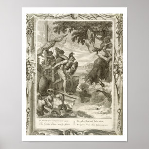 Affiche L'ouatine d'or gagnée par Jason (gravure)