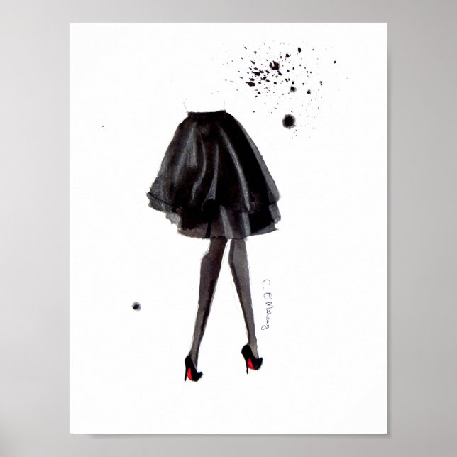 Affiche Louboutin en encre (Devant)