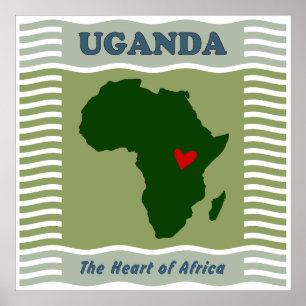Affiche L'Ouganda au coeur de l'Afrique, une expression d'