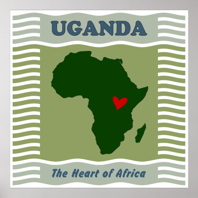 Affiche L'Ouganda au coeur de l'Afrique, une expression d' (Devant)