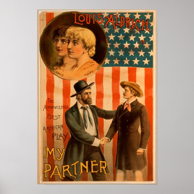 Affiche Louis Aldrich dans Mon partenaire Théâtre (Devant)