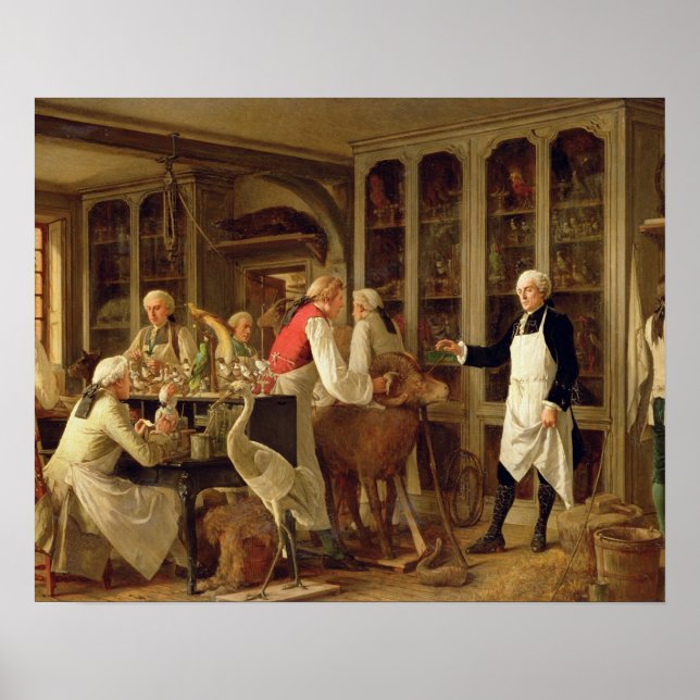 Affiche Louis Jean Marie Daubenton (1716-1799) dans son La (Devant)