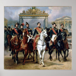 Affiche Louis-Philippe à cheval du château de Versailles