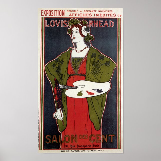 Affiche Louis Rhead ~ Salon des Cent (Devant)