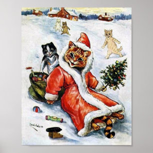Affiche Louis Wain Christmas