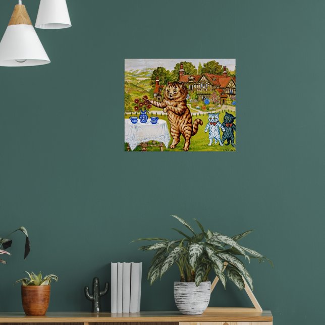 Affiche Louis Wain - Deux pots de lait, (Salon 1)