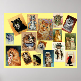 Affiche Louis Wain Peintures de chats