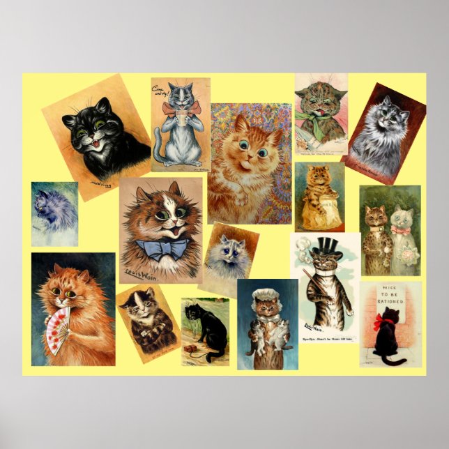 Affiche Louis Wain Peintures de chats (Devant)