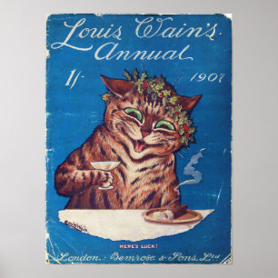 Affiche Louis Wains Annual 1907