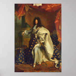 Affiche Louis XIV en costume royal, 1701