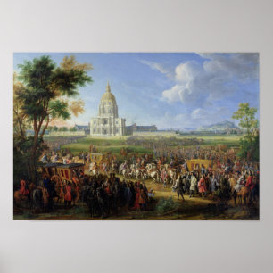 Affiche Louis XIV his Entourage Visiting Les Invalides