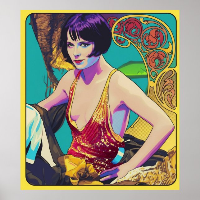 Affiche Louise Brooks - Pop Art (Devant)