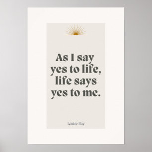 Affiche Louise Hay Citation - Life Me Dit Oui