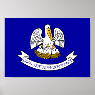 Affiche Louisiana Flag