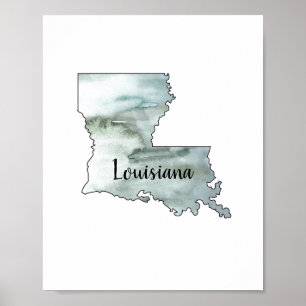 Affiche Louisiane Illustration