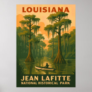 Affiche Louisiane Parc national historique Jean Lafitte 1