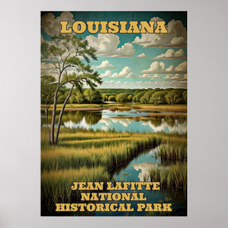 Affiche Louisiane Parc national historique Jean Lafitte 3