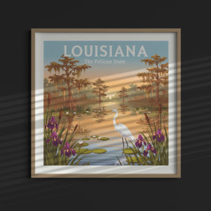 Affiche Louisiane vintage