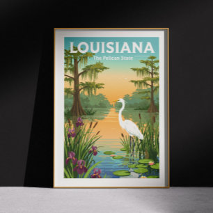 Affiche Louisiane vintage