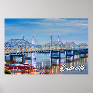 Affiche Louisville, Kentucky, États-Unis