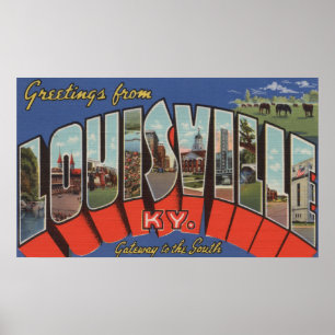 Affiche Louisville, Kentucky - grandes scènes de lettre