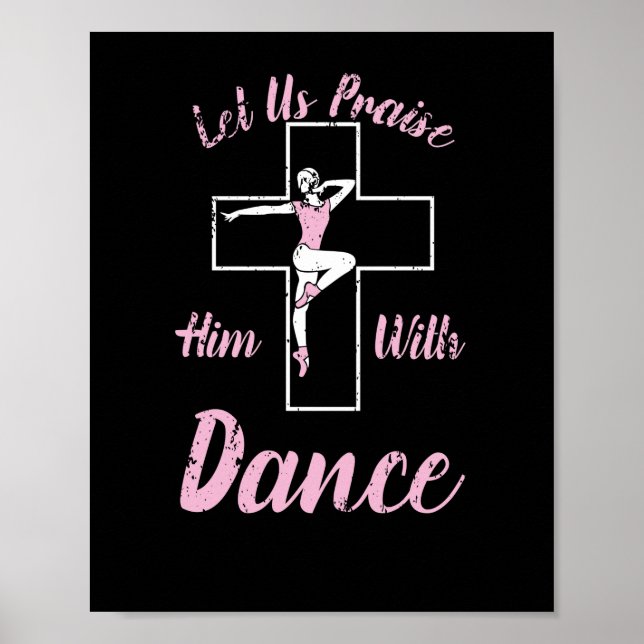 Affiche Louons-Le Avec La Danse Ballet Cross Bible (Devant)