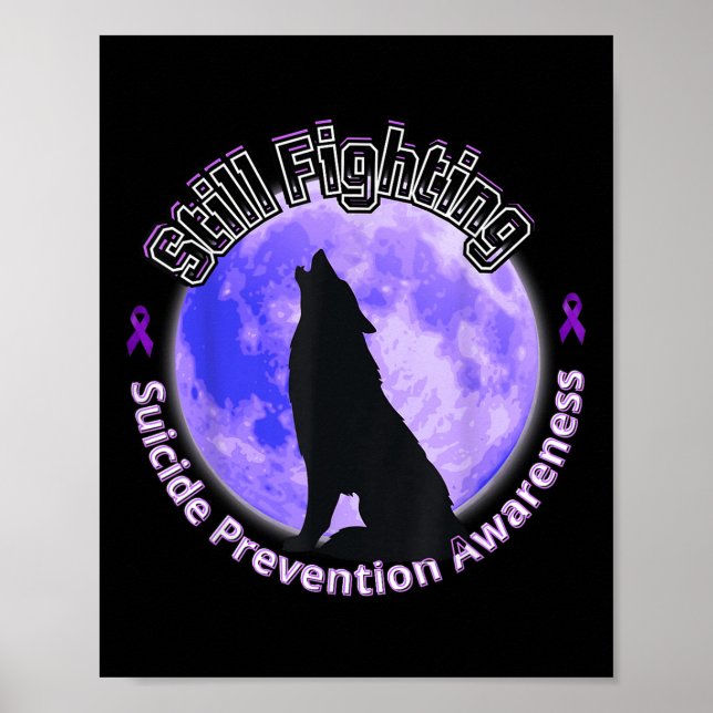 Affiche Loup de sensibilisation à la prévention du suicide (Devant)