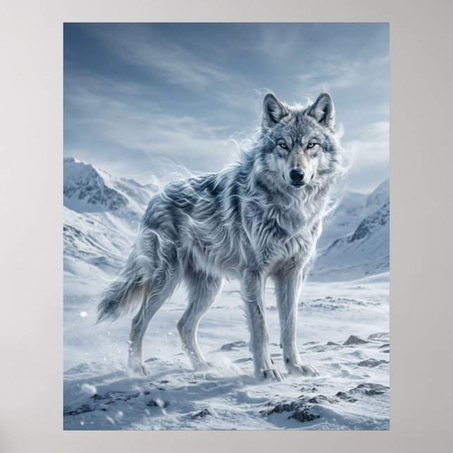 Affiche Loup des vents Hautes terres gelées (Devant)